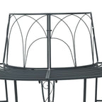 Baumbank 4-Sitzanzahl 160 x 80 x 89 cm Stahl Silber Grau