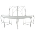 Baumbank 4-Sitzanzahl 160 x 80 x 89 cm Stahl Antik Weiß