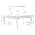 Baumbank 4-Sitzanzahl 160 x 80 x 89 cm Stahl Antik Weiß