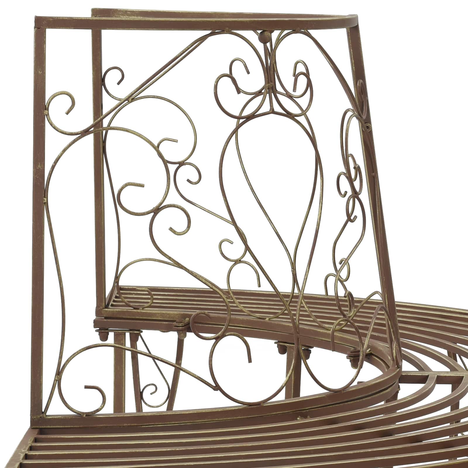 Baumbank 4-Sitzanzahl 160 x 80 x 89 cm Stahl Antikbraun