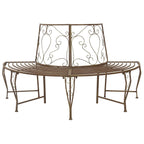 Baumbank 4-Sitzanzahl 160 x 80 x 89 cm Stahl Antikbraun