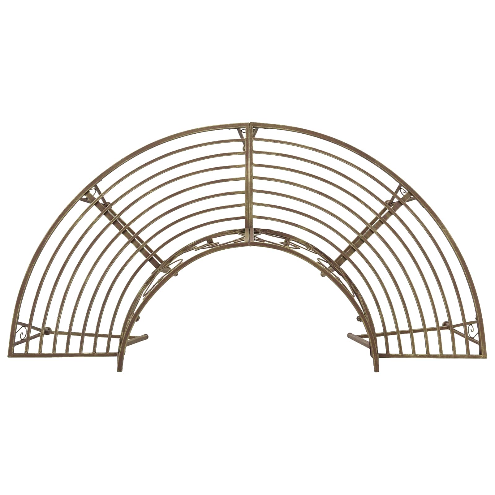Baumbank 4-Sitzanzahl 160 x 80 x 89 cm Stahl Antikbraun
