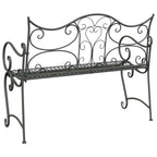 Gartenbank 2-Sitzanzahl 114 x 56,5 x 90 cm Stahl Silber Grau