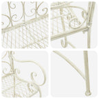 Gartenbank 2-Sitzanzahl 114 x 56,5 x 90 cm Stahl Antik Weiß