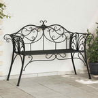 Gartenbank 2-Sitzanzahl 130 x 47 x 90 cm Stahl Schwarz