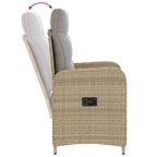 Verstellbarer Gartenstuhl Beige und Hellgrau