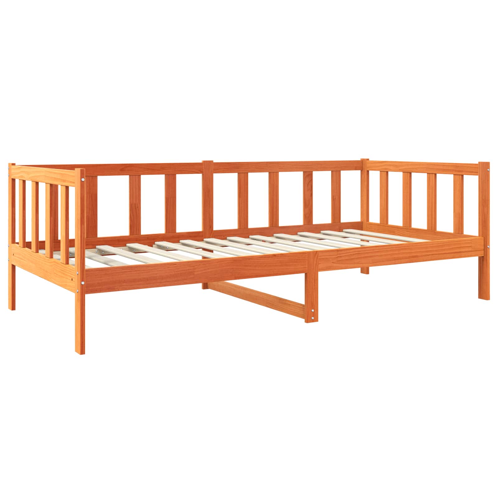 Bettrahmen Wachsbraun 90 x 190 cm Massives Kiefernholz
