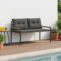 Bank Outdoor 2 -Seater 116 x 67,5 x 72 cm Poly-Rattan