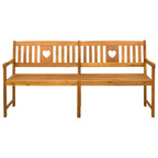 Bank Outdoor Natur 180 x 55,5 x 90 cm Massivholz Akazie