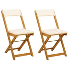 Außen Bistro-Stühle 2 pcs Cremeweiß 40 x 53 x 80 cm