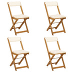 Außen Bistro-Stühle 4 pcs Cremeweiß 40 x 53 x 80 cm