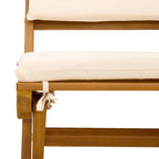 Außen Bistro-Stühle mit Kissen 2 pcs Cremeweiß 38 x 46 x 85 cm