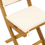Außen Bistro-Stühle mit Kissen 2 pcs Cremeweiß 38 x 46 x 85 cm