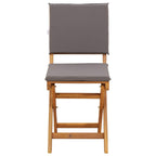 Außen Bistro-Stühle mit Kissen 2 pcs Dunkelgrau 38 x 46 x 85 cm