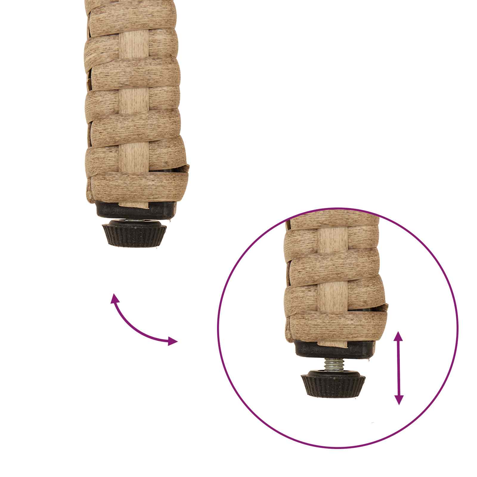 Gartenstühle 4 pcs Beige und Cremeweiß Poly-Rattan und Akazie