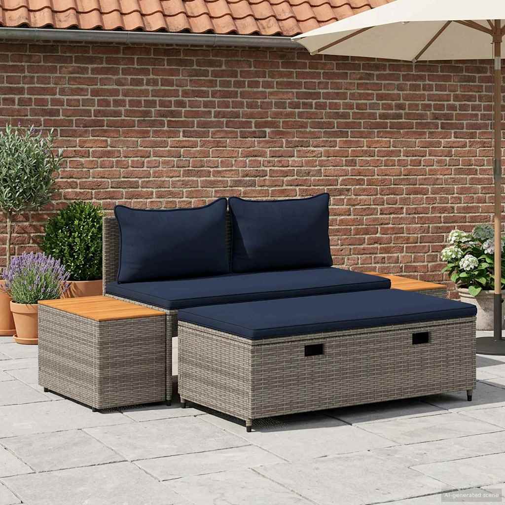 Outdoor-Sofagarnitur 4-Sitzanzahl 4 pcs 55 x 30 x 39 cm