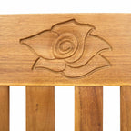 Rosenbank Cremeweiß 114 x 46 x 82,5 cm Massivholz Akazie