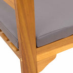 Rosenbank Natur 114 x 46 x 82,5 cm Massivholz Akazie