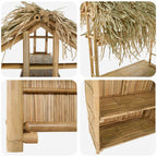 Outdoor Bartisch Natur 115 x 95 x 215 cm Bambus