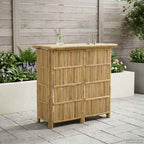 Outdoor Bartisch Natur 115 x 55 x 105 cm Bambus