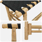Gartenbank 80 x 38 x 40 cm Bambus Natur Rechtwinklig