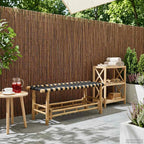 Gartenbank 110 x 38 x 40 cm Bambus Natur Rechtwinklig