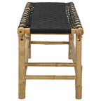 Gartenbank 110 x 38 x 40 cm Bambus Natur Rechtwinklig