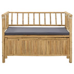 Garten-Aufbewahrungsbank 110 x 47 x 80 cm Bambus Natur