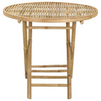 Gartentisch Natur 80 x 70 cm Bambus