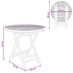 Gartentisch Natur 80 x 70 cm Bambus