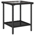 Garten-Sofa mit Kissen 2 pcs Schwarz und Türkis Poly Rattan