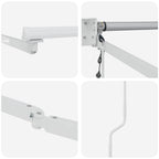 Elektrisches Markisenrahmen Weiß 4 x 2 m Aluminium