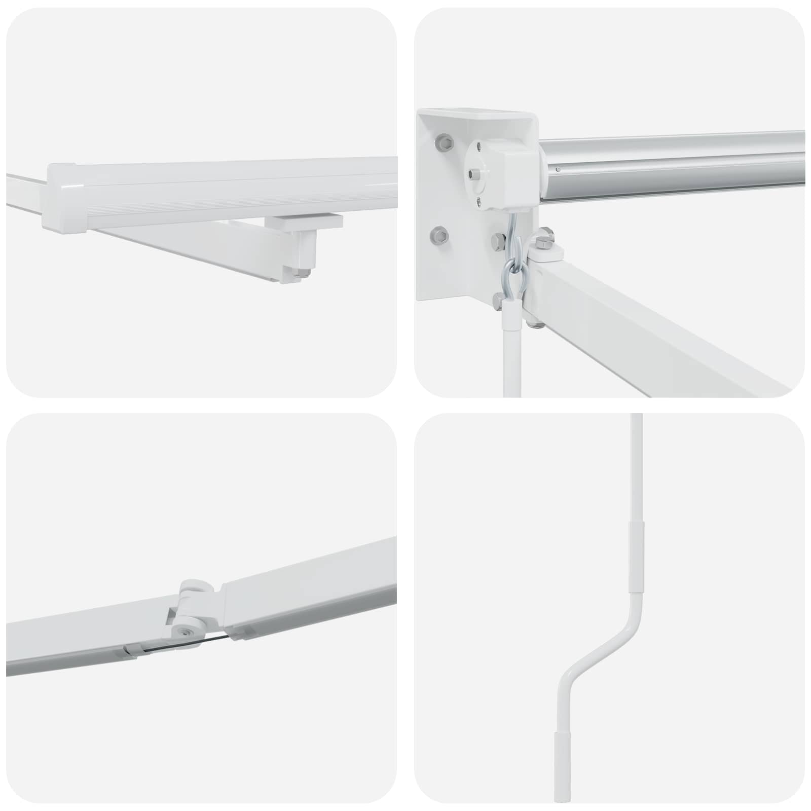 Elektrisches Markisenrahmen Weiß 2,5 x 2 m Aluminium