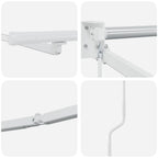 Elektrisches Markisenrahmen Weiß 3 x 2 m Aluminium