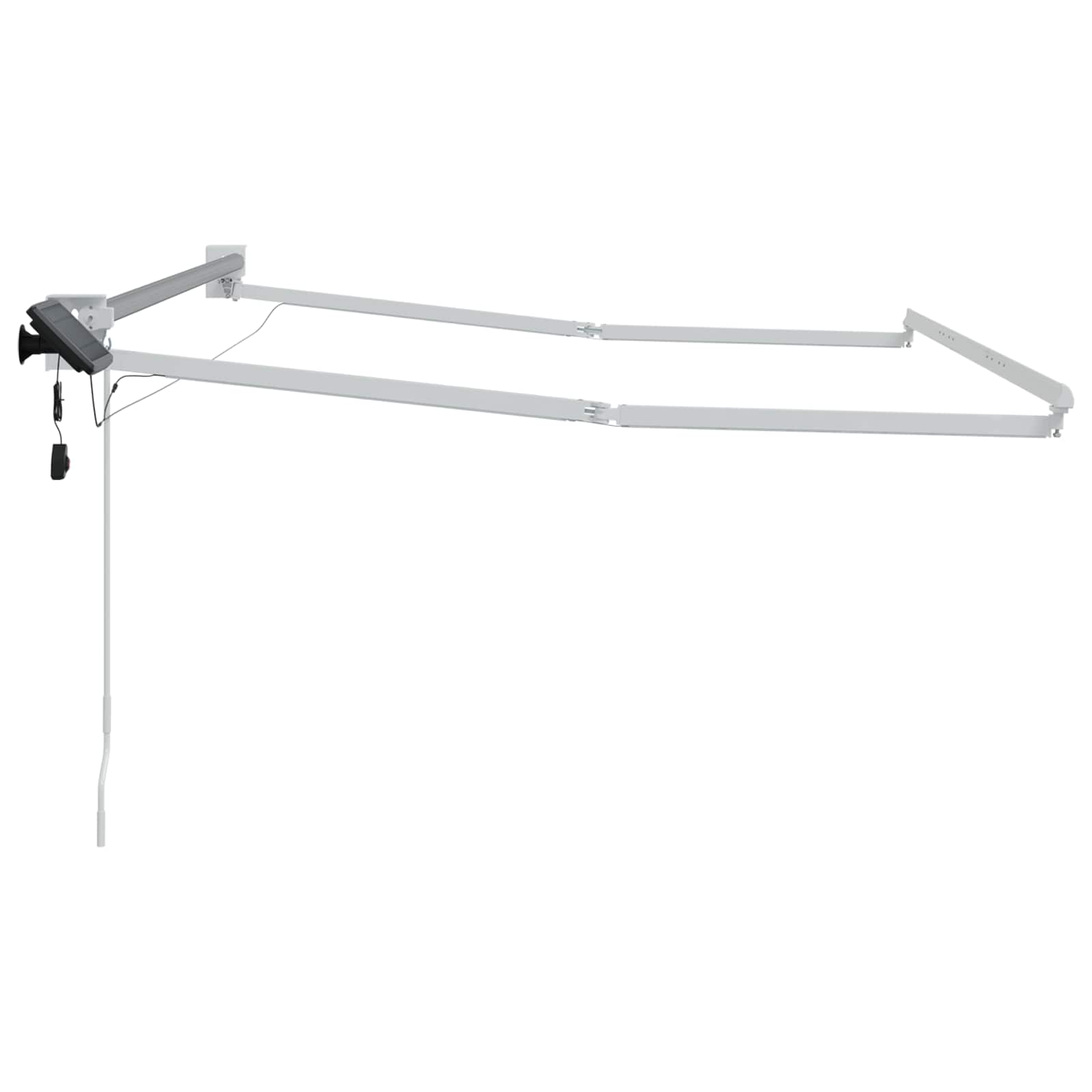 Elektrisches Markisenrahmen Weiß 3 x 2,5 m Aluminium