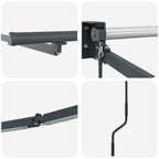 Elektrisches Markisenrahmen Anthrazit 3 x 2 m Aluminium
