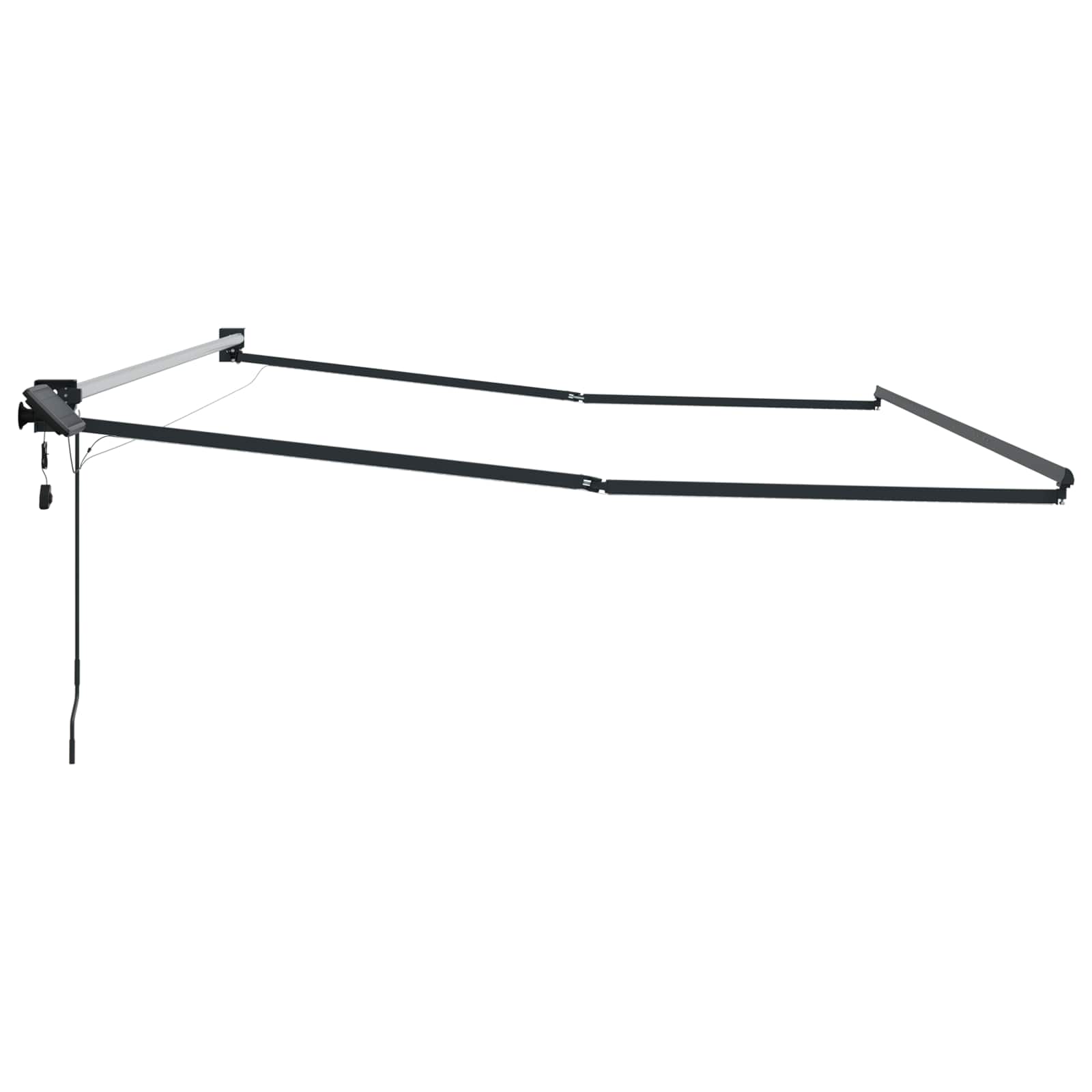 Elektrisches Markisenrahmen Anthrazit 4 x 2 m Aluminium
