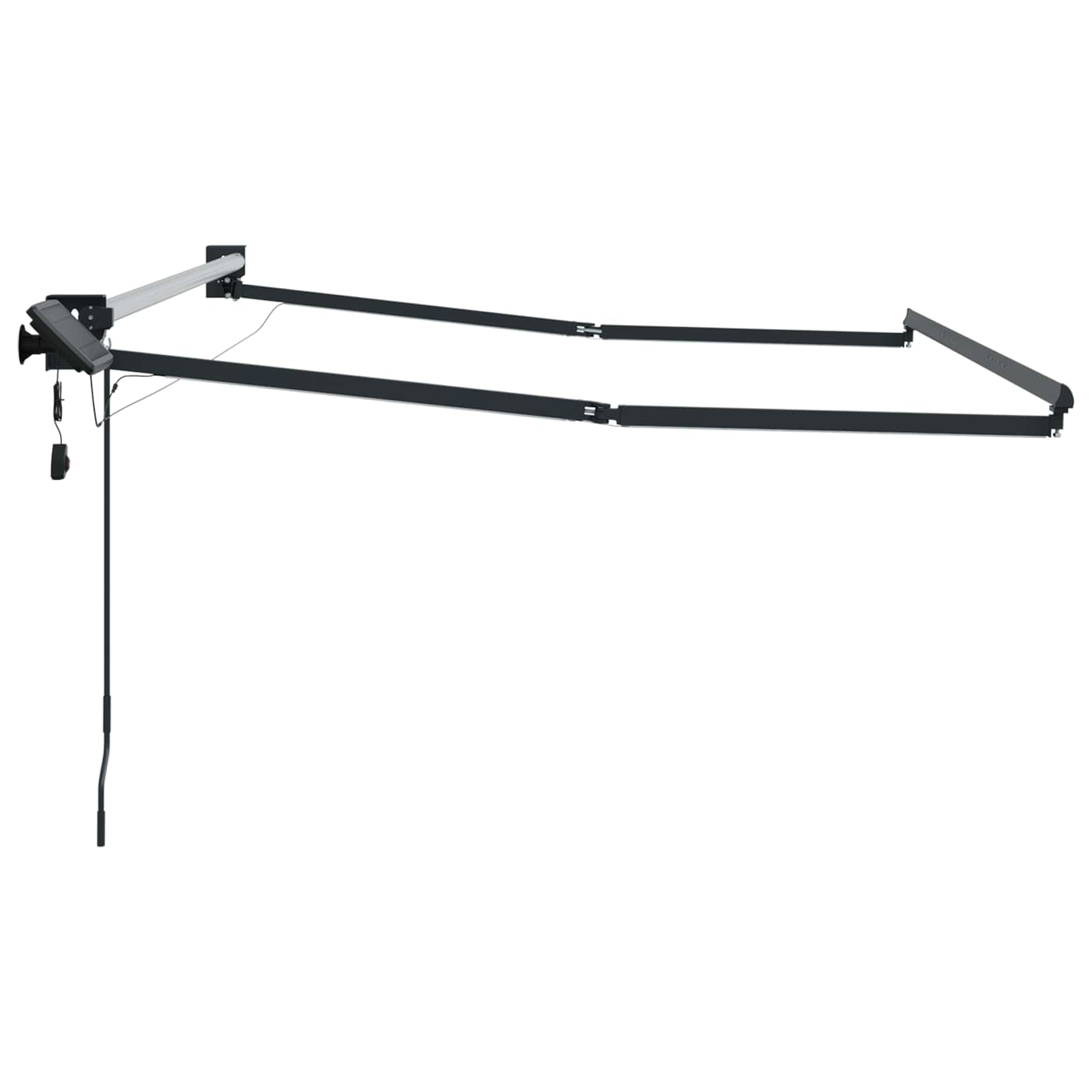 Elektrisches Markisenrahmen Anthrazit 3 x 2,5 m Aluminium