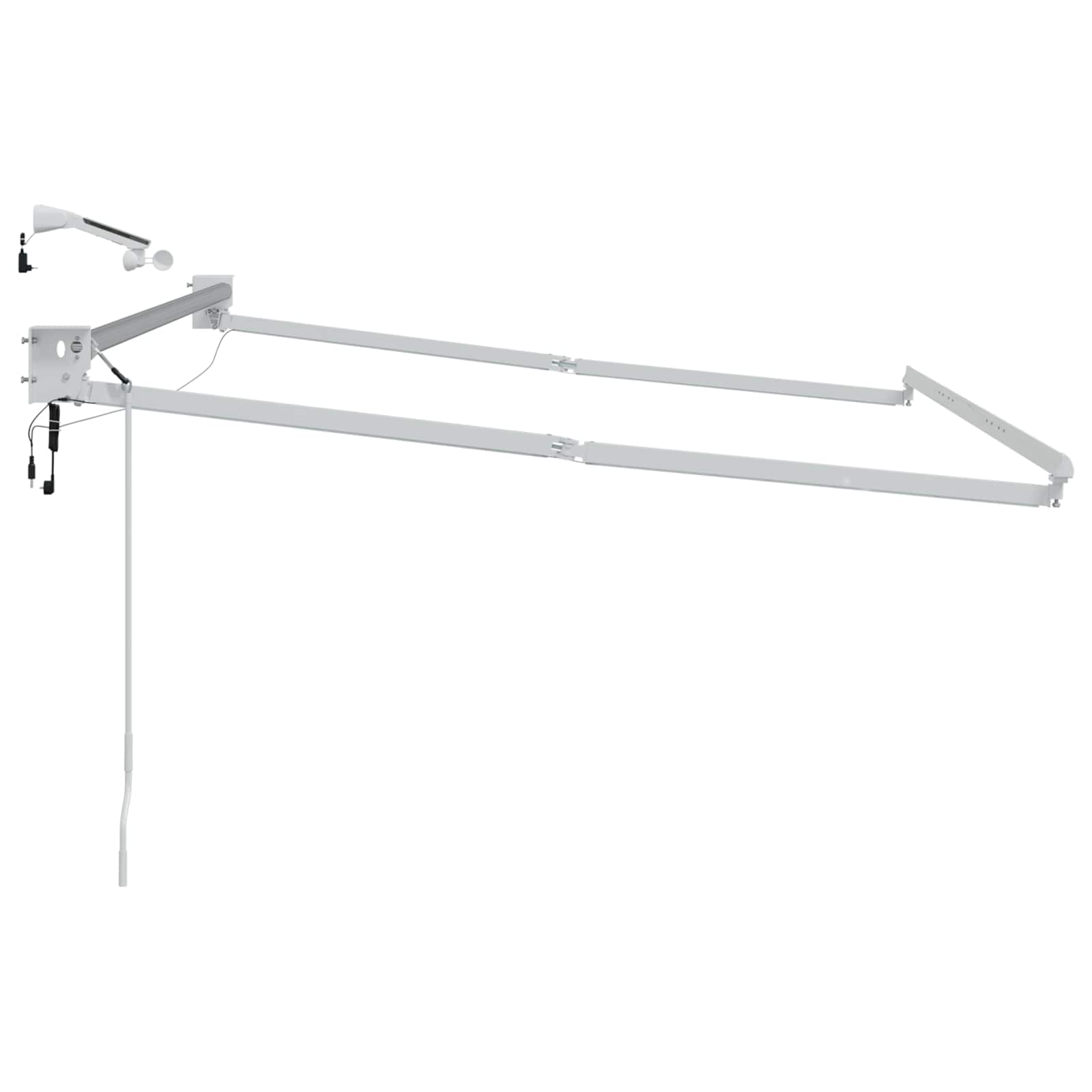 Elektrisches Markisenrahmen Weiß 3 x 2,5 m Aluminium
