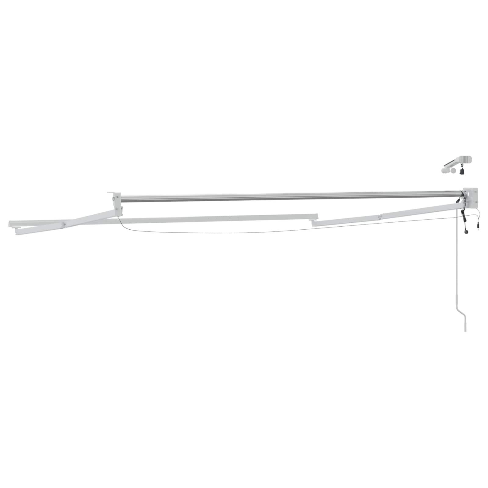 Elektrisches Markisenrahmen Weiß 3,5 x 2,5 m Aluminium