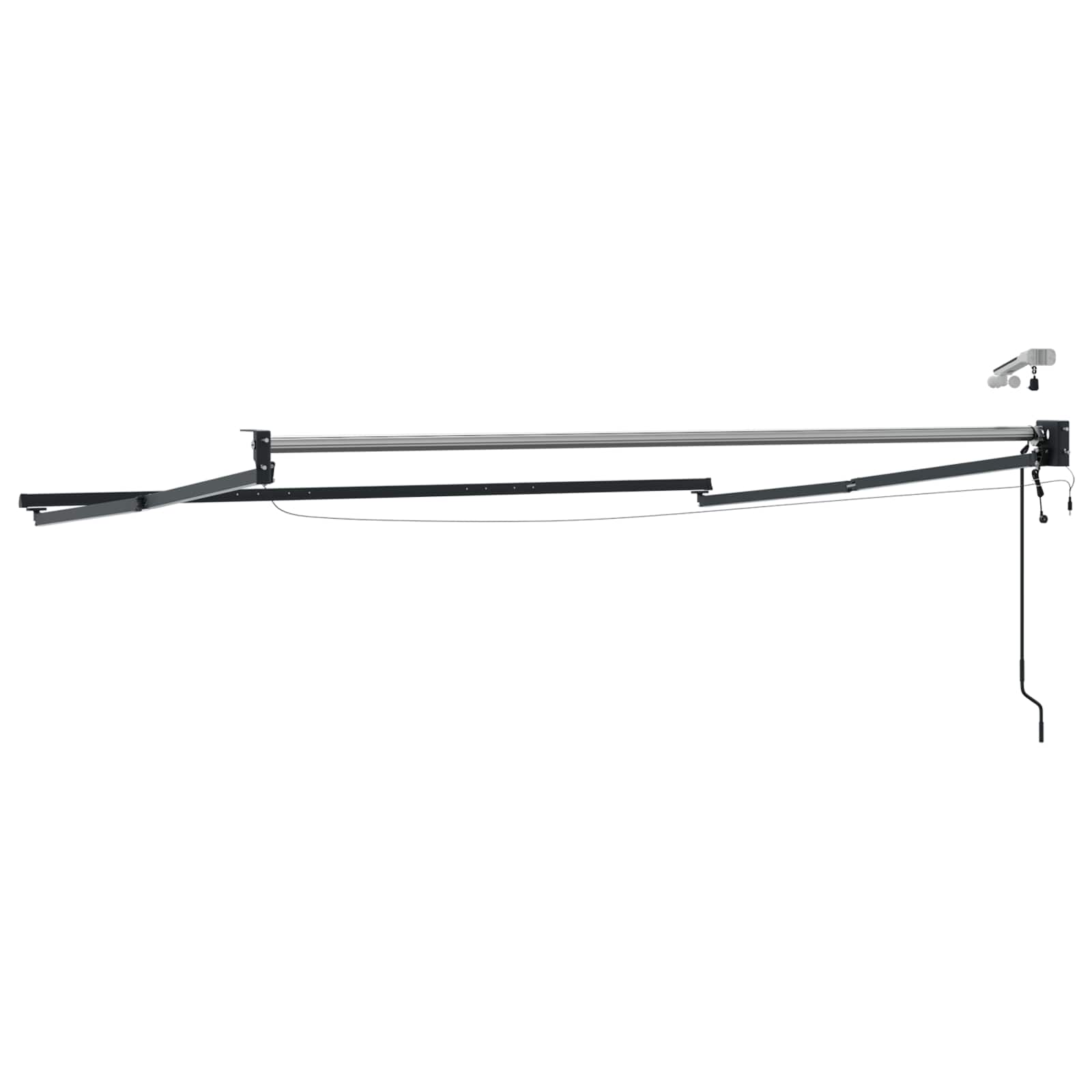 Elektrisches Markisenrahmen Anthrazit 2,5 x 2 m Aluminium