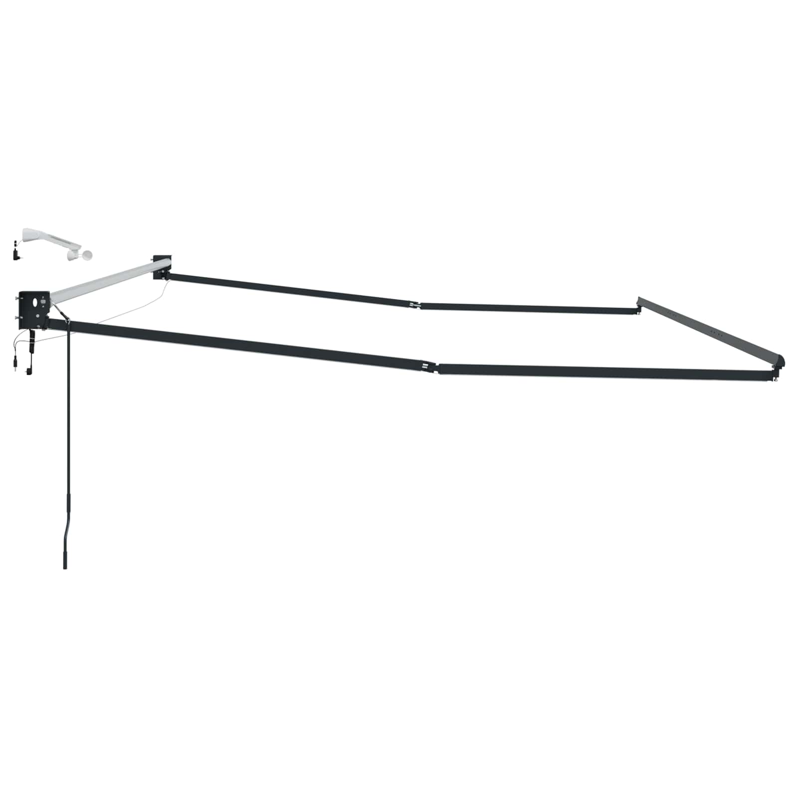 Elektrisches Markisenrahmen Anthrazit 5 x 3 m Aluminium