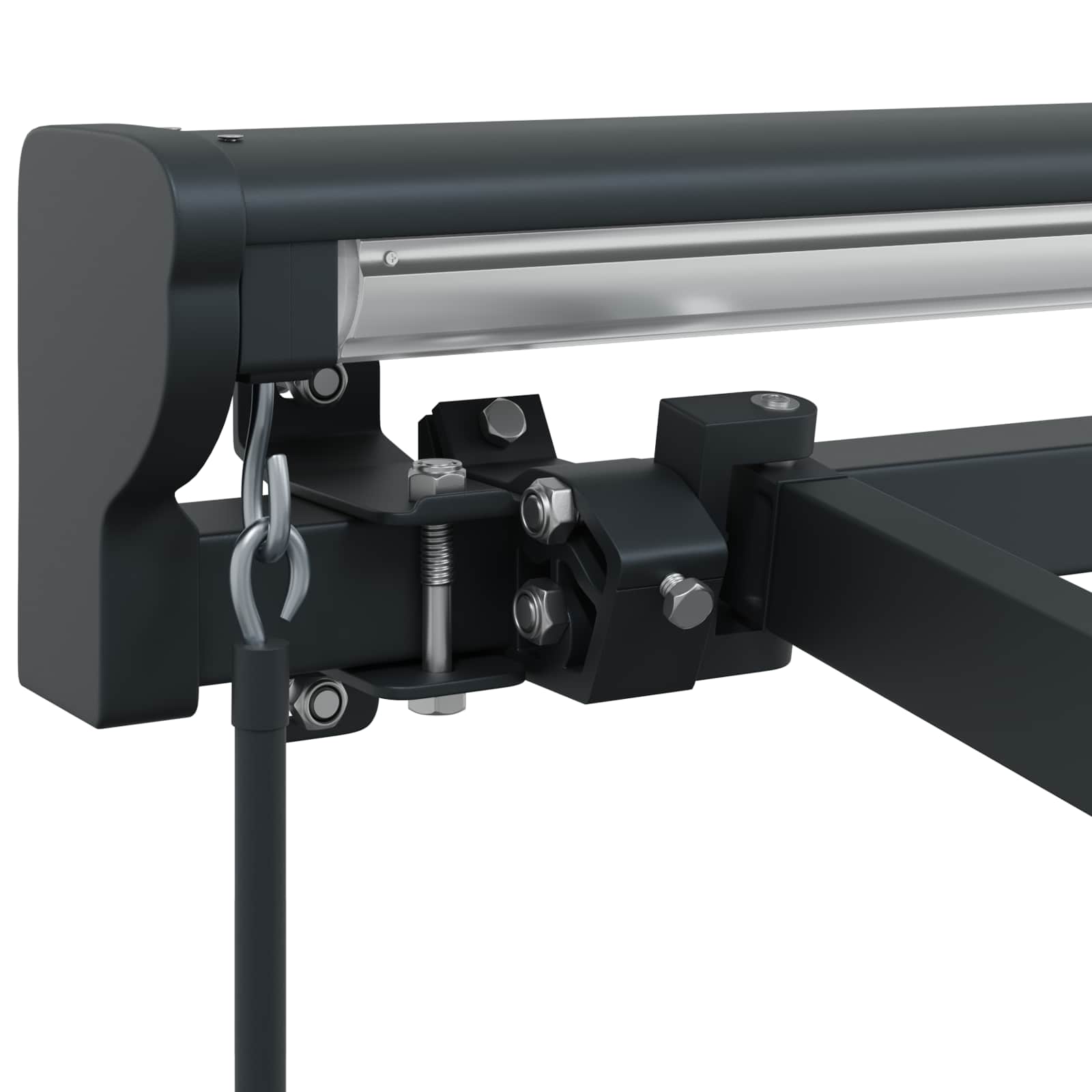 Manueller Markisenrahmen Anthrazit 4,5 x 3,5 m Stahl