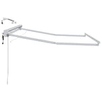 Elektrische Markisenrahmen mit LEDs Weiß 2,5 x 2 m Aluminium
