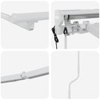Elektrische Markisenrahmen mit LEDs Weiß 3 x 2,5 m Aluminium