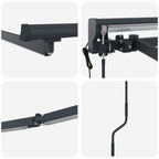 Elektrische Markisenrahmen mit LEDs Anthrazit 3 x 2 m Aluminium