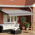 Elektrische Markisenrahmen mit LEDs Anthrazit 3,5 x 2,5 m