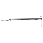 Elektrische Markisenrahmen mit LEDs Anthrazit 4 x 3 m Aluminium