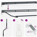 Elektrische Markisenrahmen mit LEDs Anthrazit 4 x 3 m Aluminium