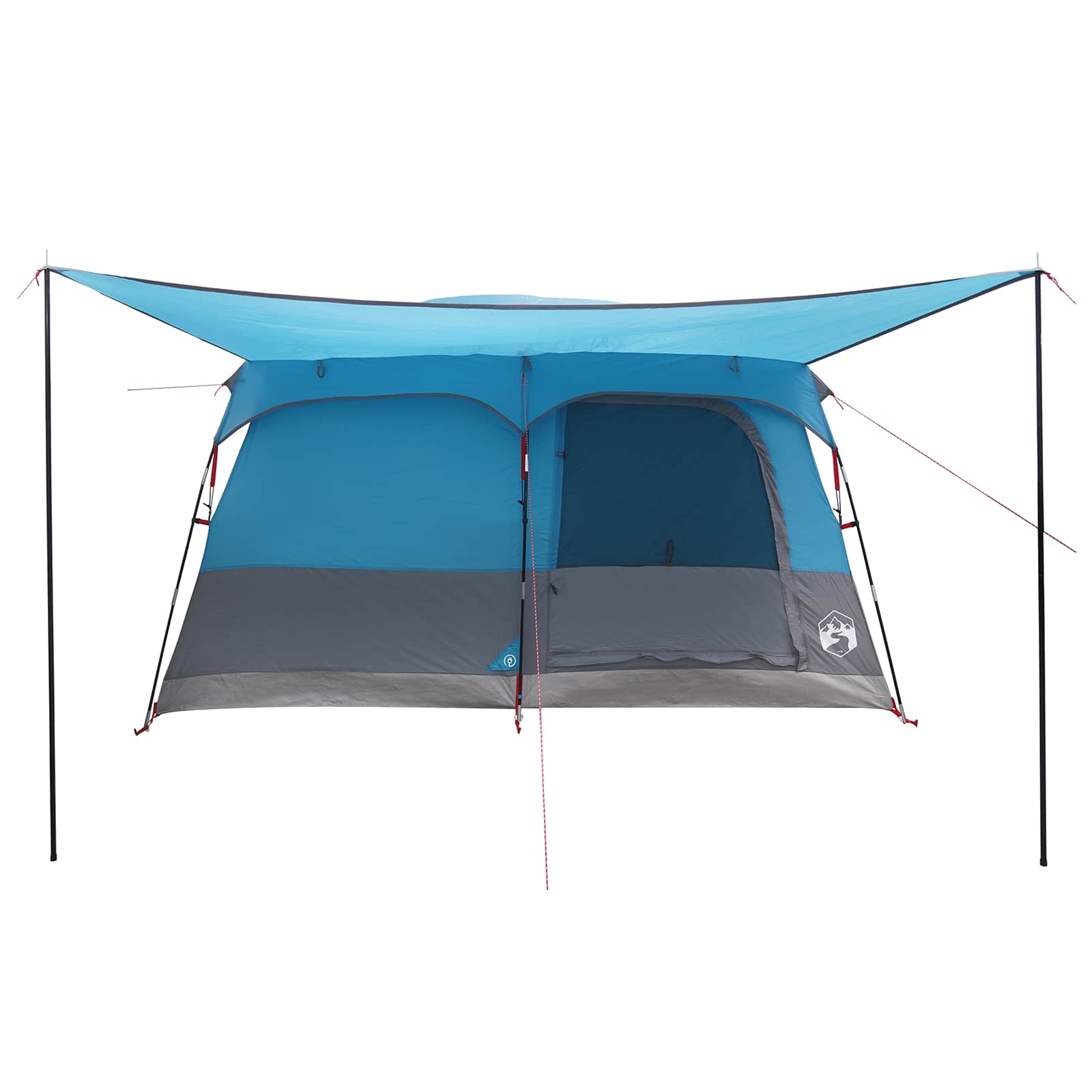 Familienzelt mit Dach Blau 320 x 210 x 180 cm Polyester